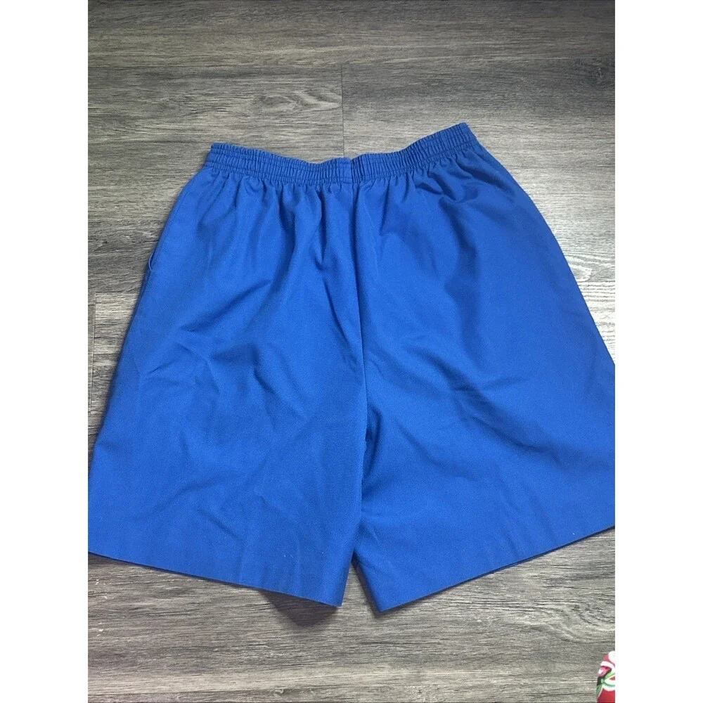 Vtg 80s Koret Womens Long Blue Bermuda Shorts Size 14 Pull On Knee Length
